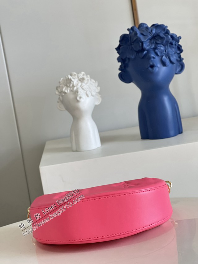 LV專櫃2023新款Over The Moon月亮手袋 M59915玫 路易威登Monogram刺繡腋下肩背斜挎女包 dn1196